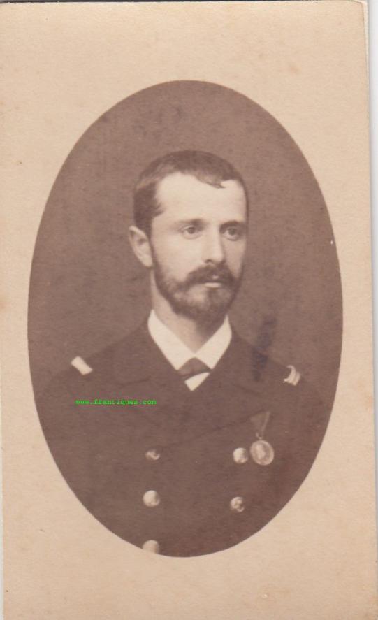 KUK KRIEGSMARINE PHOTO AK BESATZUNG OFFIZIER CDV UM 1890