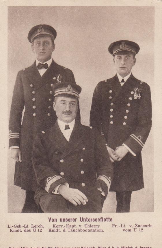 KUK KRIEGSMARINE PHOTO AK BESATZUNG U12 EGON LERCH ERNST ZACCARIA KORV KAPT V THIERRY