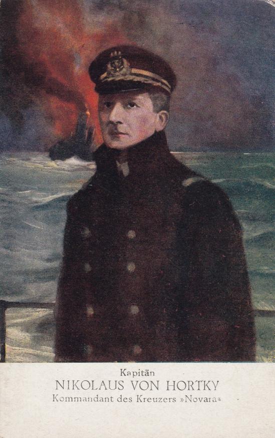 KUK KRIEGSMARINE PHOTO AK BESATZUNG  KAPITÄN NIKOLAUS VON HORTHY SMS KREUZER NOVARA