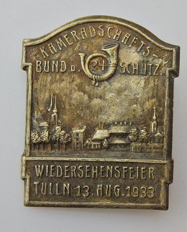 KAMERADSCHAFTSBUND DER 24 SCHÜTZEN TULLN TREFFEN 1933