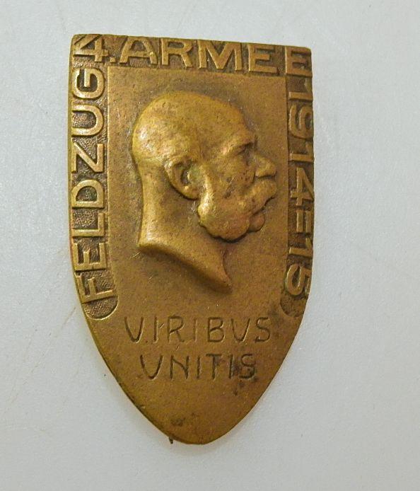 KAPPENABZEICHEN 4 ARMEE FELDZUG 1914-15