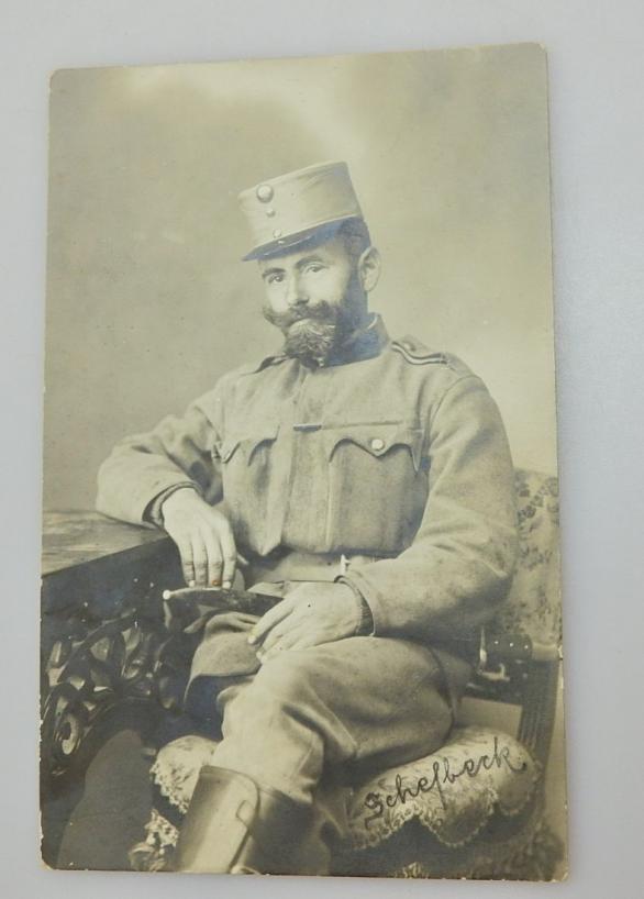 KUK PHOTO AK SOLDAT MIT LANGEM WERNDL BAJONETT 1915