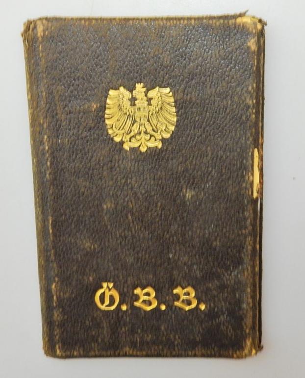 ÖSTERREICH BUNDESBAHN AUSWEIS FÜR KRIEGSBESCHÄDIGTEN 1931