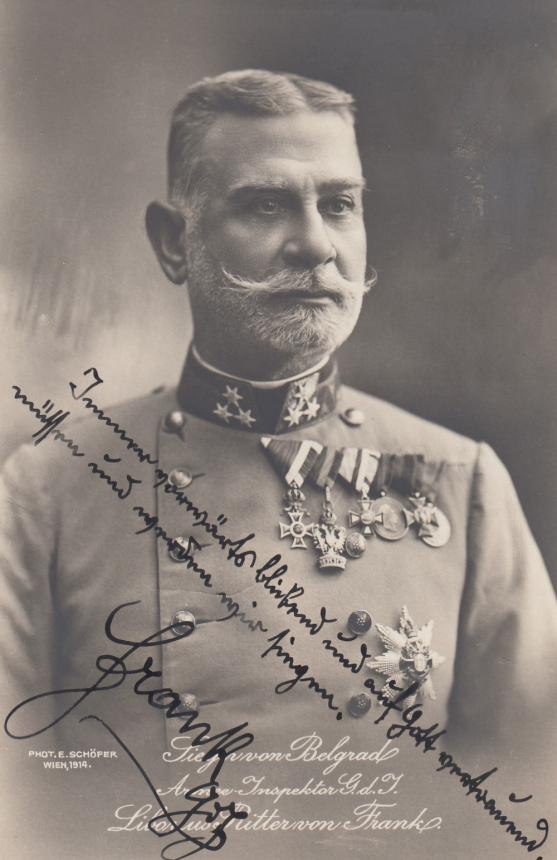 SIEGER VON BELGRAD ARMEE INSPEKTOR GdI LIBORIUS RITTER VON FRANK