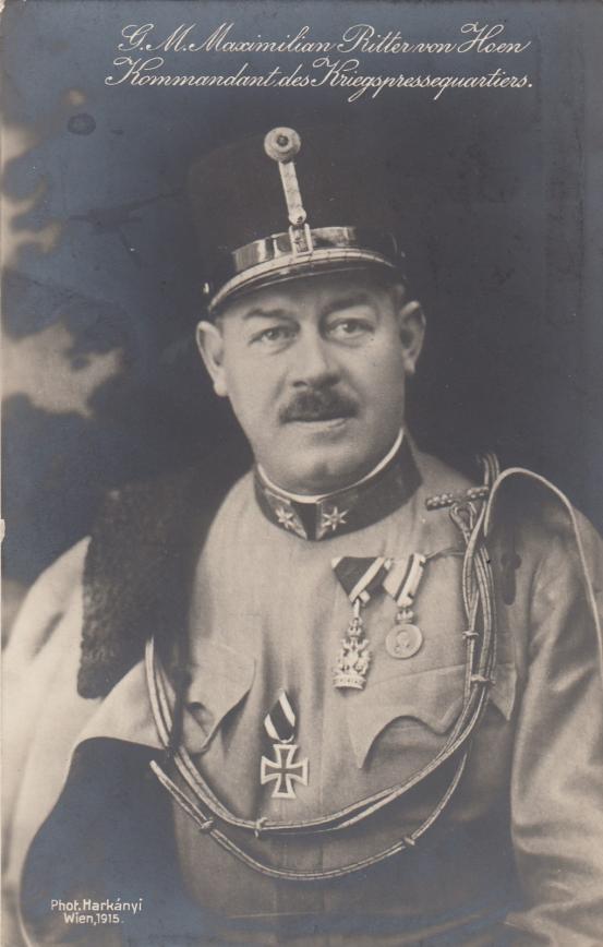 GENERALMAJOR MAXIMILIAN RITTER VON HOEN KOMMANDANT DES KRIEGSPRESSEQUARTIERS