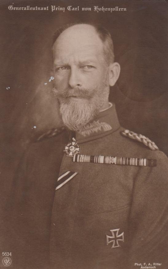 GENERALLEUTNANT PRINZ CARL VON HOHENZOLLERN