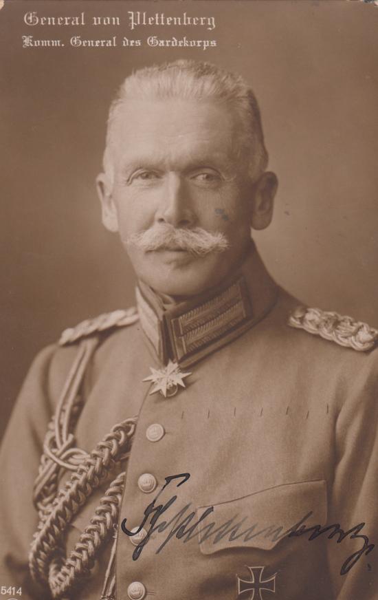 GENERAL VON PLETTENBERG GENERAL DES GARDEKORPS