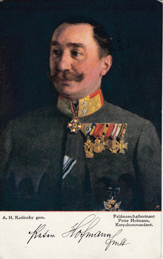 FELDMARSCHALLLEUTNANT PETER HOFMANN KORPSKOMMANDANT