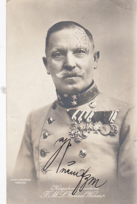 KORPSKOMMANDANT FELDMARSCHALLLEUTNANT WENZEL VON WURM