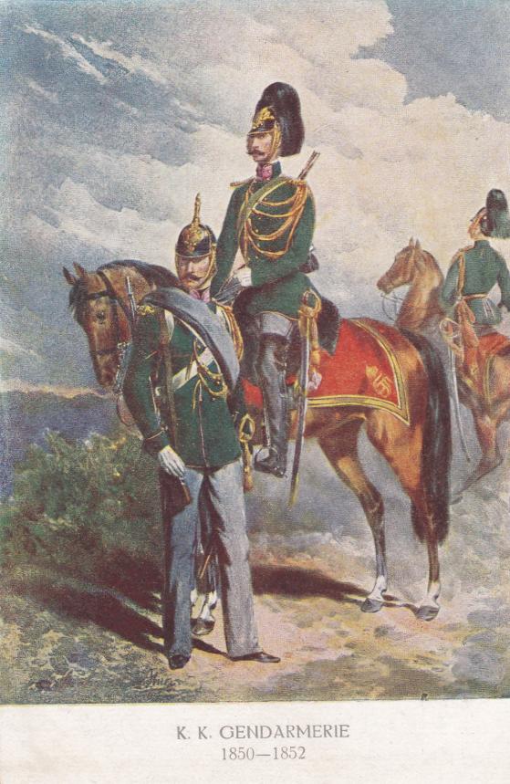 KUK PATRIOTISCHE AK GENDARMERIE 1850-52