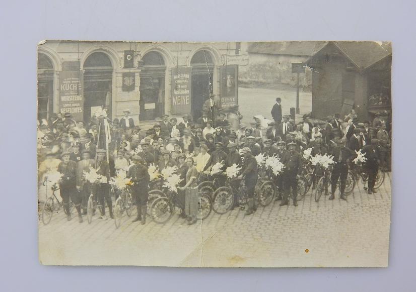 GASTHAUS IN WIEN MIT FAHRRAD VEREIN VERMUTLICH XI BEZIRK 1910