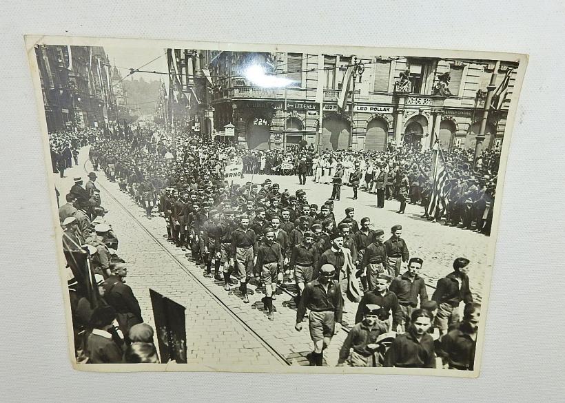 GROSSES PHOTO AUFMARSCH CZ SOKOL JUGEND TURNVEREIN BRNO CA 1920