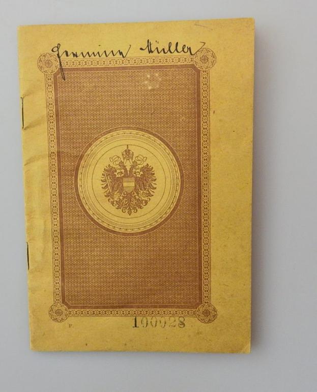 SELTENER REISEPASS FÜR EINE POLIZEI ASPIRANTIN CA 1919 DEUTSCHÖSTERREICH