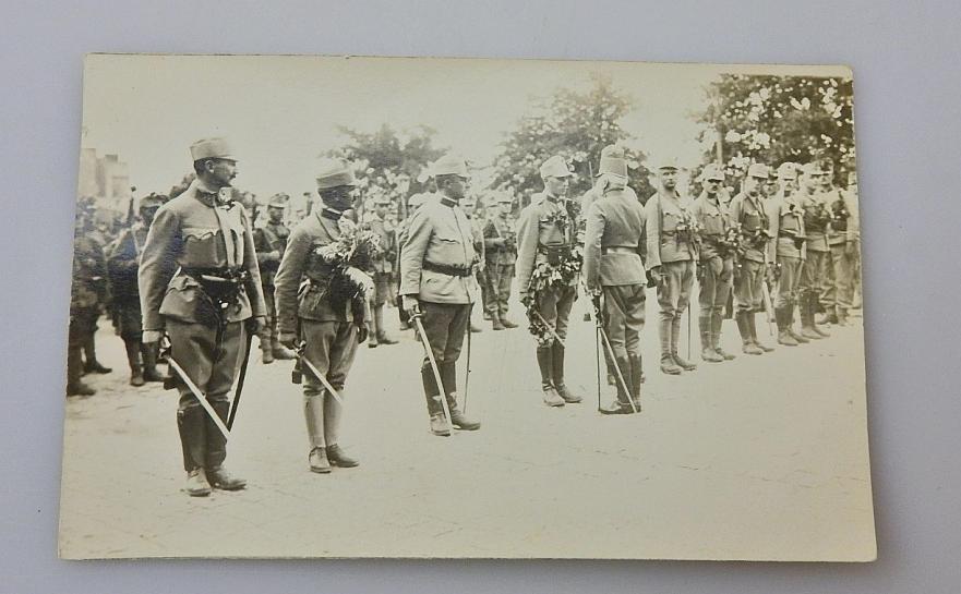 PHOTO AK FRONTBESUCH FELDMARSCHALL ERZHERZOG FRIEDRICH 1915