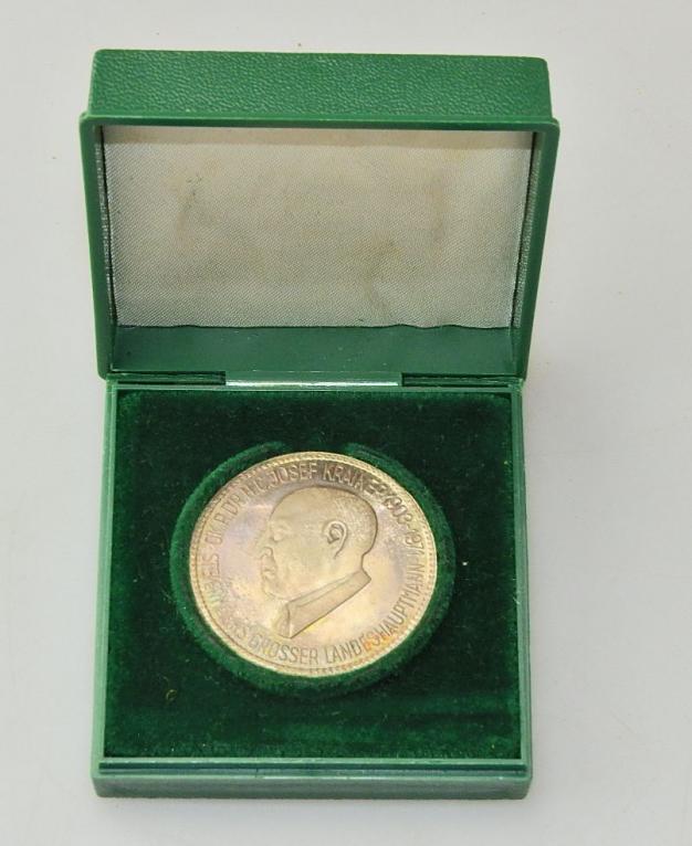 Österreich Ag-Medaille 1971 'Das dankbare Grenzland' (Stadtansicht Eibiswald mit Josef Krainer - Denkmal)