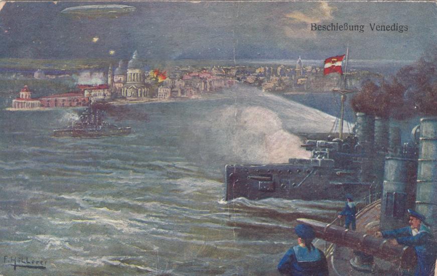 KUK PATRIOTISCHE AK KRIEGSMARINE BESCHIESSUNG VENEDIGS