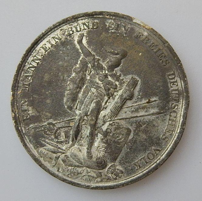 MEDAILLE EIN MANN EIN BUND EIN FREIES DEUTSCHES VOLK 1840