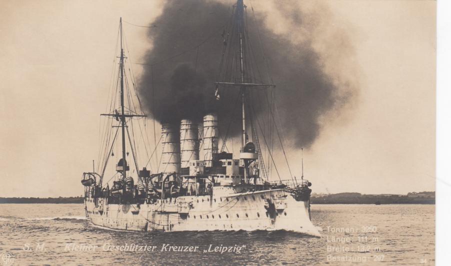 MILITARIA DEUTSCHES KAISERREICH MARINE SMS KLEINER KREUZER LEIPZIG