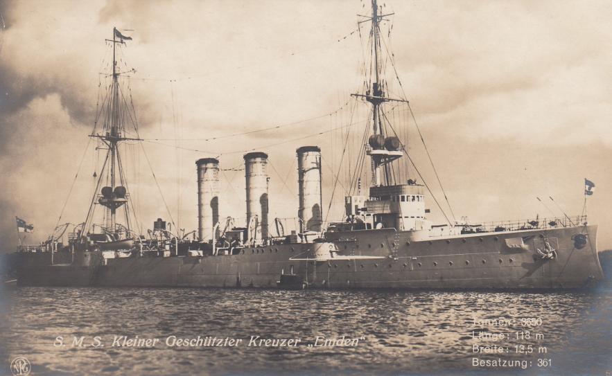 MILITARIA DEUTSCHES KAISERREICH MARINE SMS KREUZER EMDEN