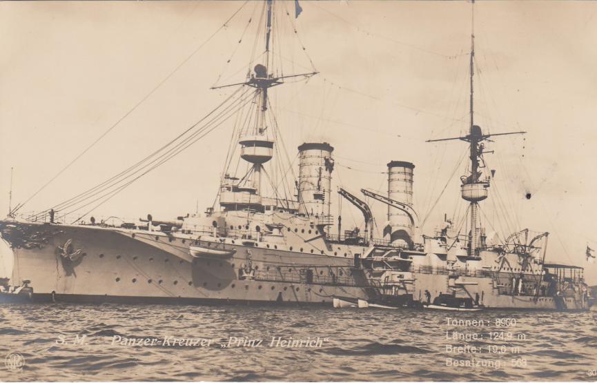 MILITARIA DEUTSCHES KAISERREICH MARINE SM PANZERKREUZER  PRINZ HEINRICH