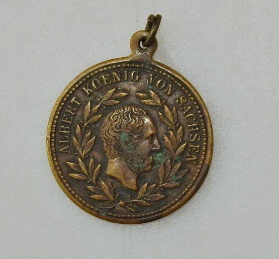 ABZEICHEN ALBERT KÖNIG VON SACHSEN MILITÄRVEREIN FRANKENVBERG 1891