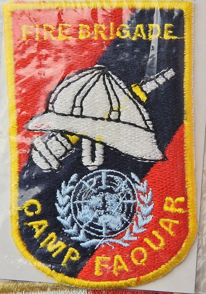 ÖSTERREICH BUNDESHEER STOFFABZEICHEN UNO FIREBRIGADE CAMP FAQUAR