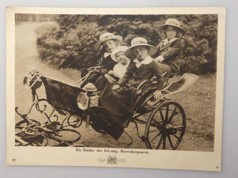 AUSHANGPHOTO ÖSTERREICH 1WK KUK  KINDER DES HERRSCHERPAARES