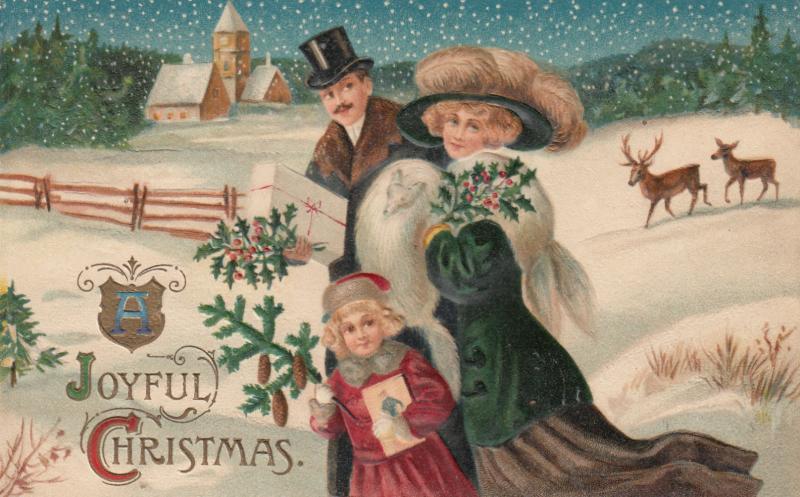 AK JOYFUL CHRISTMAS 1910