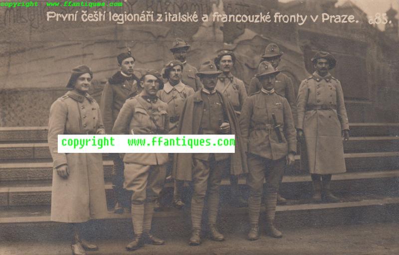 SELTEN PHOTO AK AUFNAHME SOLDATEN DER TSCHECHOSLOWAKISCHEN LEGION