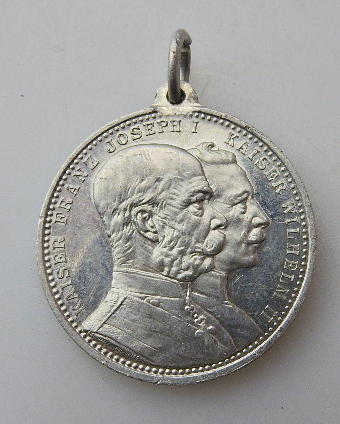 PATRIOTISCHE MEDAILLE KAISER FRANZ JOSEF KAISER WILHELM II 1914