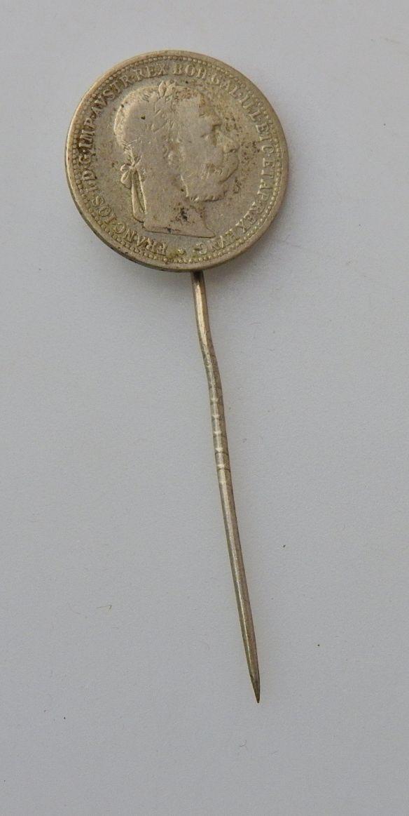 PATRIOTISCHER ANSTECKER 1 KRONE AN NADEL 1895