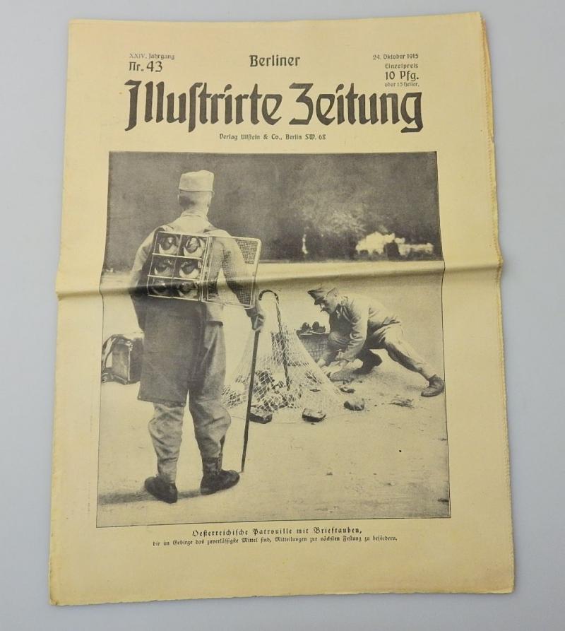 BERLINER ILLUSTRIERTE ZEITUNG 25 OKTOBER 1915 KUK BRIEFTAUBEN TRUPPE