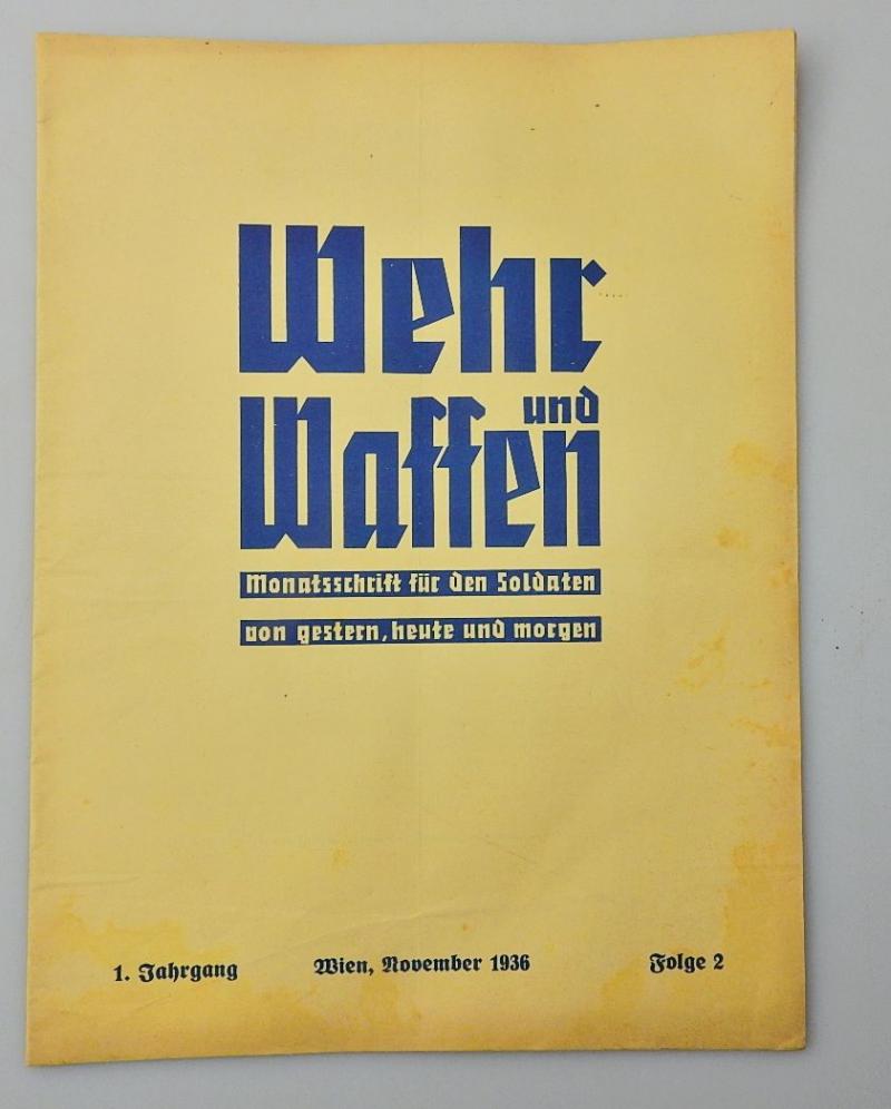 WEHR UND WAFFEN ÖSTERREICH SOLDATENZEITUNG NOV 1936