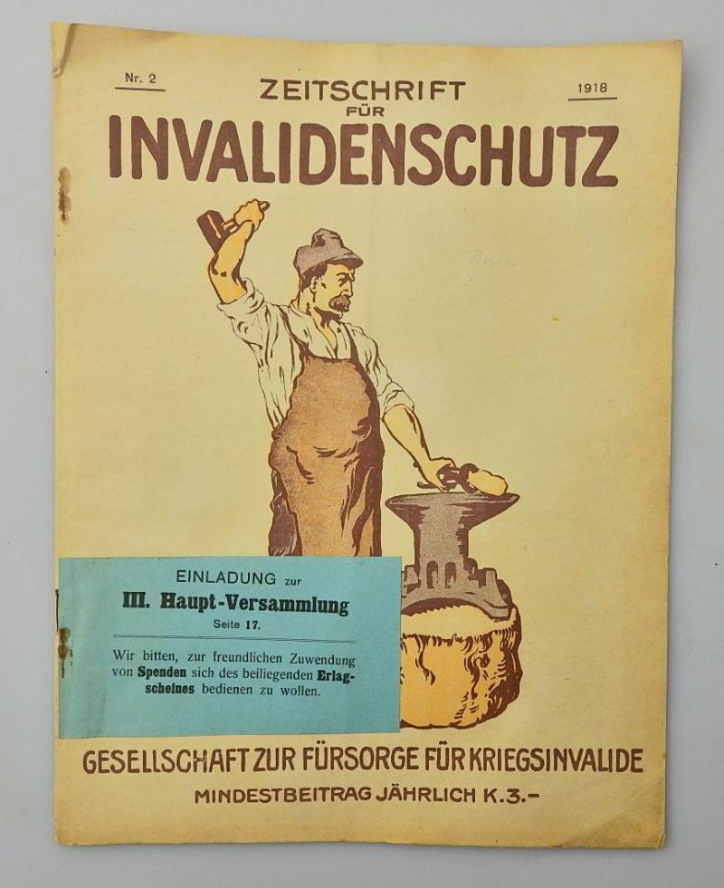 ZEITSCHRIFT FÜR INVALIDENSCHUTZ II JAHRGANG NR 2 1918