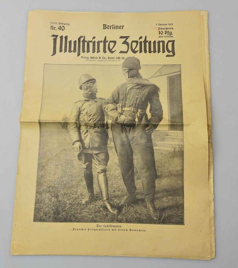 BERLINER ILLUSTRIERTE ZEITUNG 03 OKTOBER 1915 FLIEGEROFFIZIERE