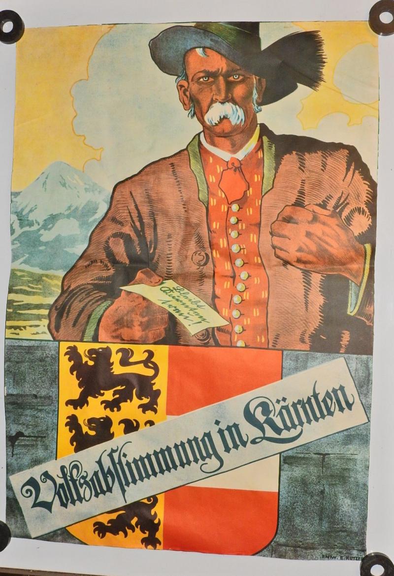 ÖSTRERREICH PLAKAT VOLKSABSTIMMUNG IN KÄRNTEN REPRO !!