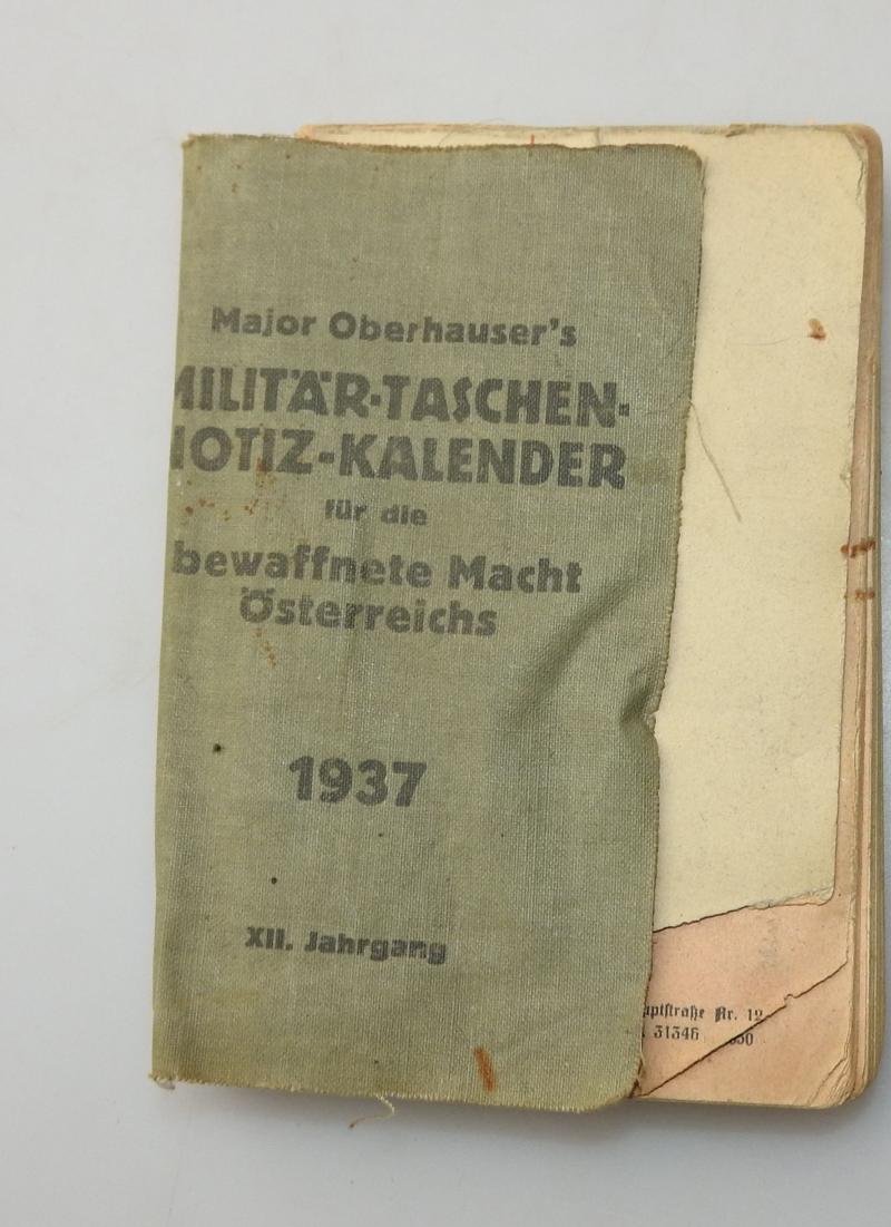 ÖSTERREICH STÄNDESTAAT MILITÄRKALENDER 1937