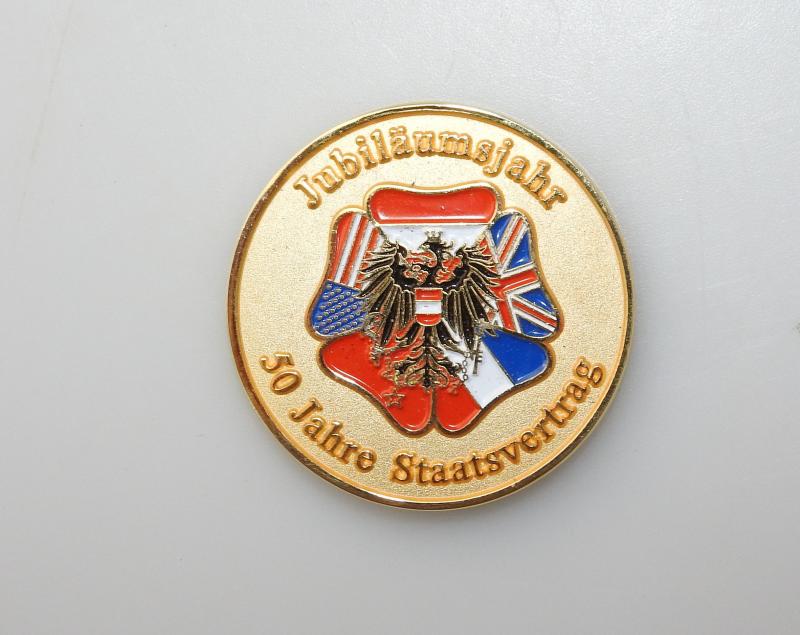 MEDAILLE OFFIZIERSGESELLSCHAFT 50 JAHRE STAATVERTRAG