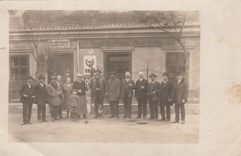 PHOTO AK GEMISCHTWARENHANDLUNG SPRINGER HAMMER BROT TAFEL