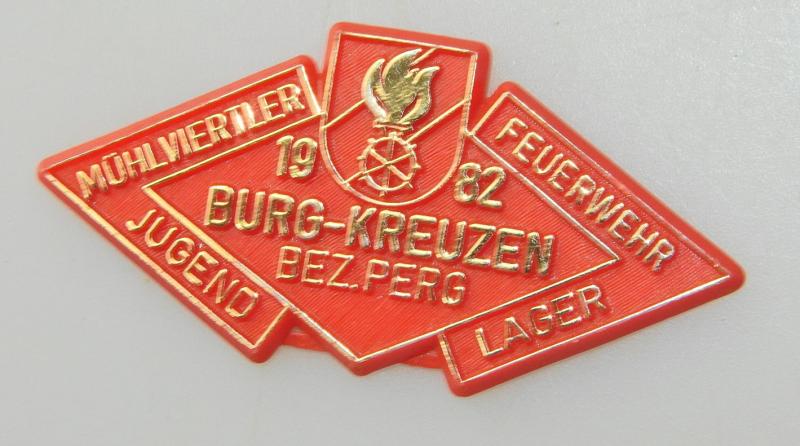 FEUERWEHR ABZEICHEN JUGENDFEST PERG BURG KREUZEN 1982