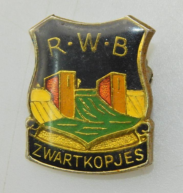 ABZEICHEN SÜDAFRIKA ZWARTKOPJES R W B RAND WATER BOARD 1950´S