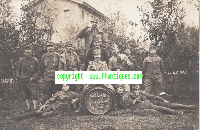 KUK PHOTO 1WK WAFFENSTILSTAND ITALIEN 1918