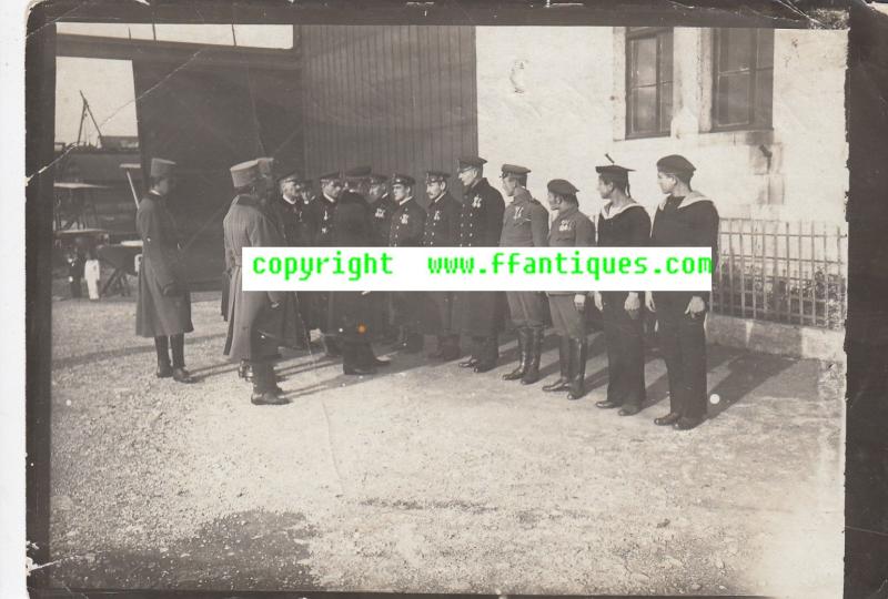 KUK KRIEGSMARINE PHOTO BESUCH KAISER KARL TRIEST 1917  SEEFLIEGER LINIENSCHIFFSLEUTNANT  BANFIELD !!