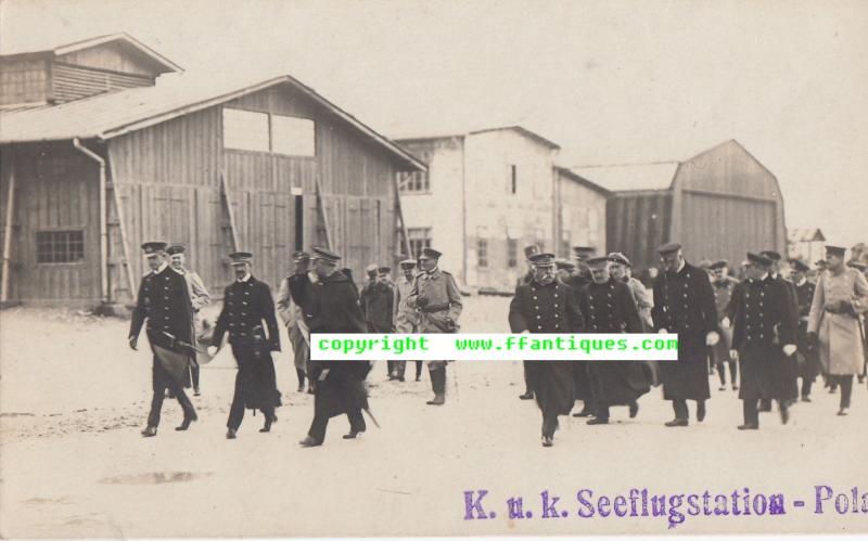 KUK KRIEGSMARINE PHOTO AK SEEFLUGSTATION POLA KAISER KARL