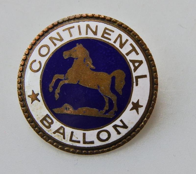 SELTENES CONTINENTAL BALLON REIFEN ABZEICHEN 30ER JAHRE