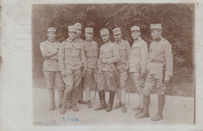 PHOTO AK KUK SOLDATEN BRÜNN LINIEN INFANTERIE REGIMENT NR 2 1915